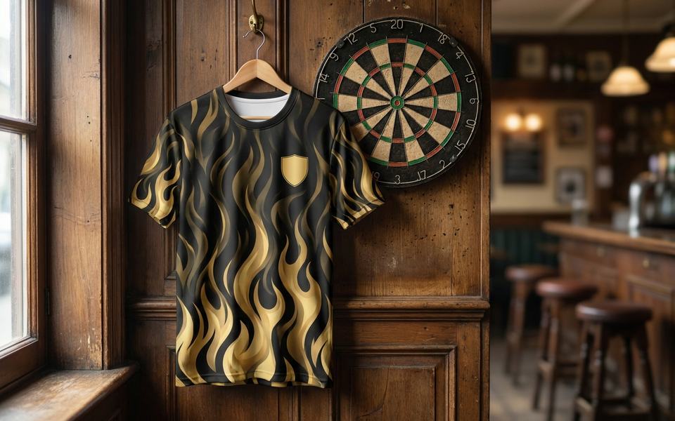 Sublimated Darts Shirts for darts, pool & bowls